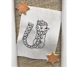 Stickdatei - Schneemann Alphabet Buchstabe U